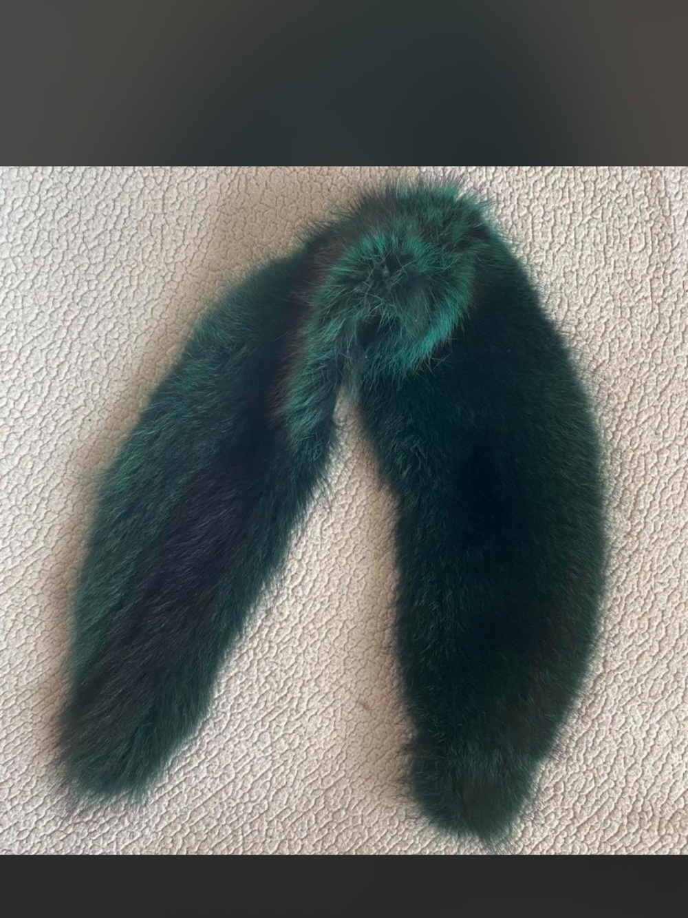 Pologeorgis Emerald Green Fur Collar Wrap